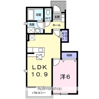ブルック大瀬B【1階】の間取り