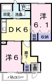 パラドール宮の森【1階】の間取り