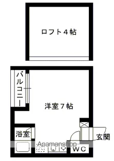 サンスカイ貝塚駅前【202号室】の間取り