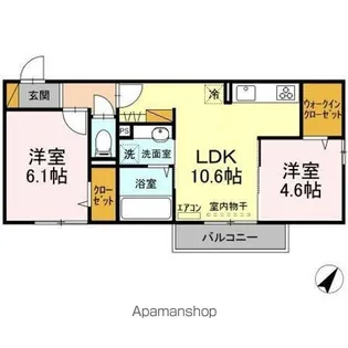 クラレット A棟【2階】の間取り