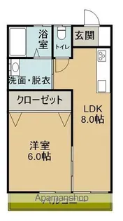 シマサコーポⅤ【101号室】の間取り