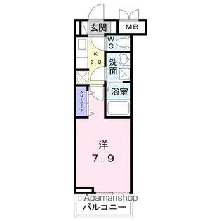 マリオ北島D【2階】の間取り