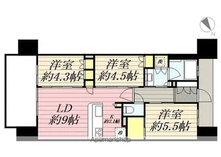 シエリア幕張【3階】の間取り