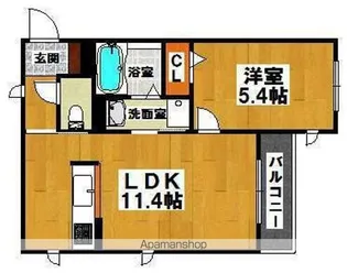 シャーメゾン戎之町【2階】の間取り