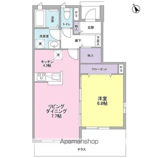 ジョイアス桜丘【1階】の間取り