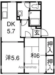 長野県長野市川中島町今井【アパート】の間取り