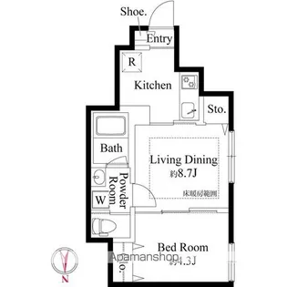 ウッドクレスト荒川レジデンス【1階】の間取り