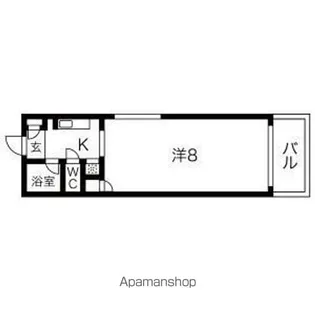 リビング大池通り【205号室】の間取り