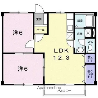 香川県高松市出作町【アパート】の間取り