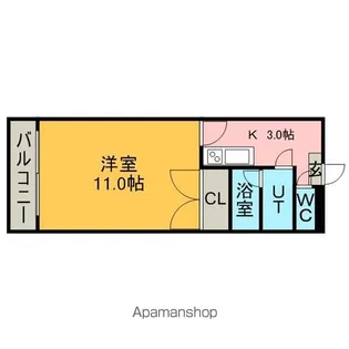 ING北大前【702号室】の間取り