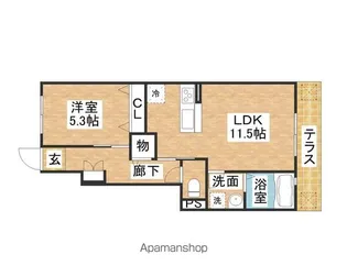 シャーメゾンひまわり【1階】の間取り