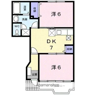 カサ・ブランカB【1階】の間取り