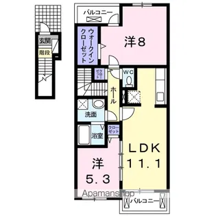 プラシード・K A【2階】の間取り
