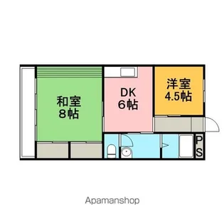 パールハイツIMOTO【202号室】の間取り