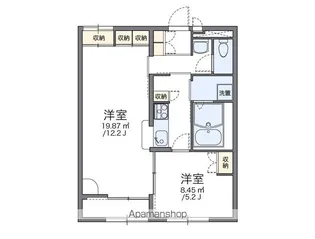 レオパレスロト リベラ【2階】の間取り