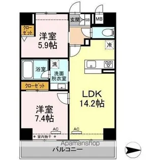 セブンリリー矢巾【6階】の間取り