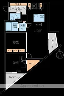 東京都港区芝公園1丁目【マンション】の間取り