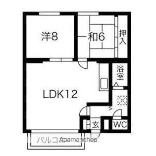 リバーサイドヴィラ山鼻【4階】の間取り