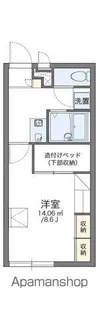 レオパレス社北谷【204号室】の間取り