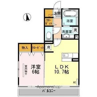 レジデンス I’M II【2階】の間取り