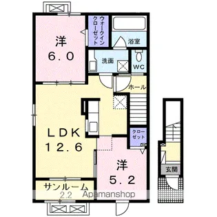 クレイン【2階】の間取り