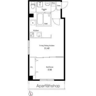 ラヴィエント浅草言問【7階】の間取り