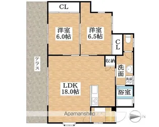 WISTERIA【101号室】の間取り