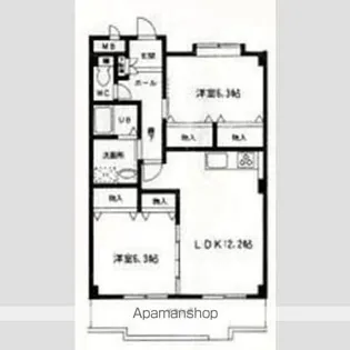 サンシャイン松河【1階】の間取り