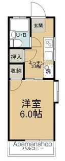 コーポすずらん【203号室】の間取り