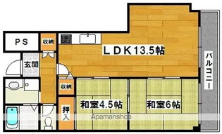 2LDKの間取り画像
