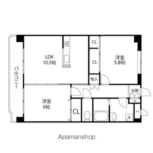 S・K・Y2【502号室】の間取り