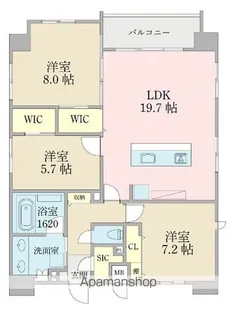Sクラージュ西新【11階】の間取り