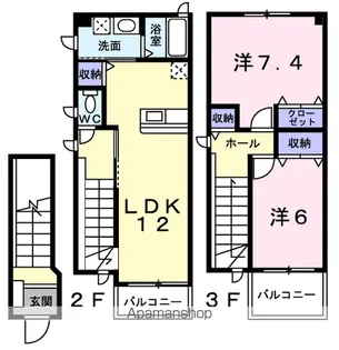 スターライトシティE【2階】の間取り