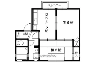 セジュール沙彌【102号室】の間取り