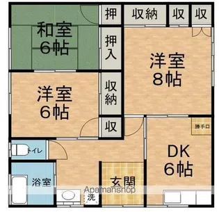両島井口アパート【1階】の間取り