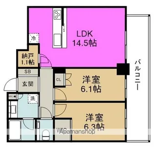 グランドメゾン新梅田タワー【13階】の間取り