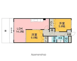 ワイズ・コンドミニアム【1階】の間取り