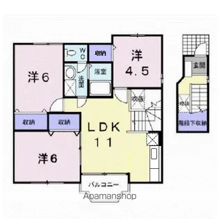 ラヴィング・ヴィラB【2階】の間取り