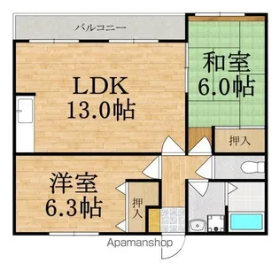 シンフォニーコート【2階】の間取り