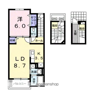 ゴールドマム【302号室】の間取り