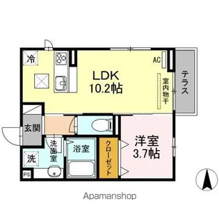 エクセラン B【1階】の間取り