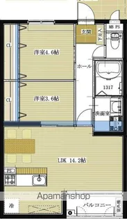 アルテマイスターレオ【102号室】の間取り