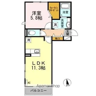 メゾンド フルール【2階】の間取り