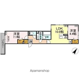 セレスティア東尾久II【3階】の間取り