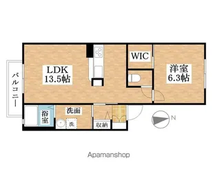 シャーメゾン富良野【A202号室】の間取り