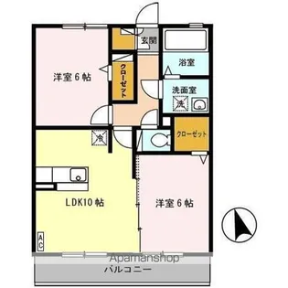 パーク レジェンダ AB【1階】の間取り