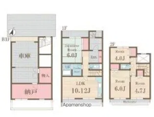 テラスハウス小竹町【B号室号室】の間取り