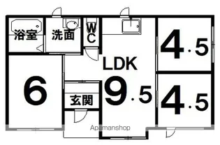 北海道河西郡芽室町祥栄北9線【一戸建】の間取り