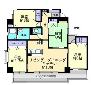 ストーンレイク子の浜【B504号室】の間取り