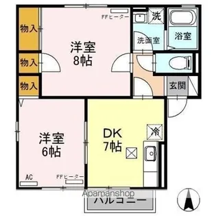 サンモールヴィレッジ D【1階】の間取り